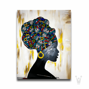 Majestic-Afro-Queen-–-African-Headwrap-Woman-Silhouette-Canvas