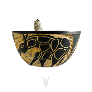 Handmade Wooden Giraffe Smudge Bowl